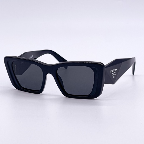 NEW PRADA BLACK CAT EYE SUNGLASSES PR08YS 1AB5S0 EYEWEAR PRADA SPR 08Y - Picture 2 of 11